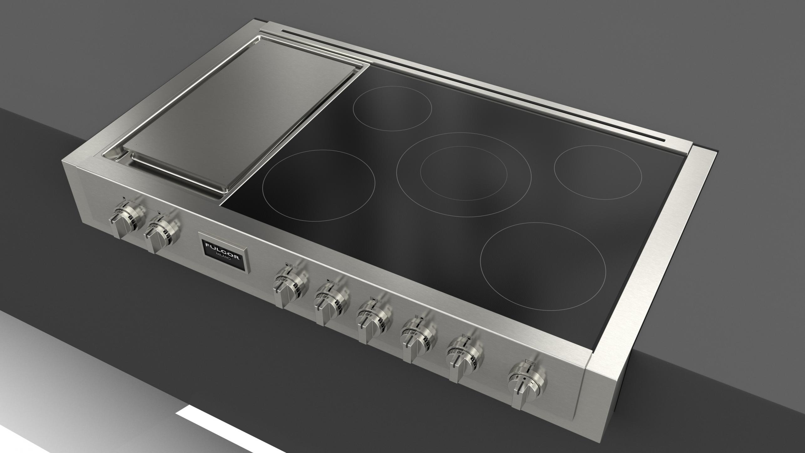 SOFIA 48" PRO INDUCTION RANGETOP WITH GRIDDLE Fulgor Milano